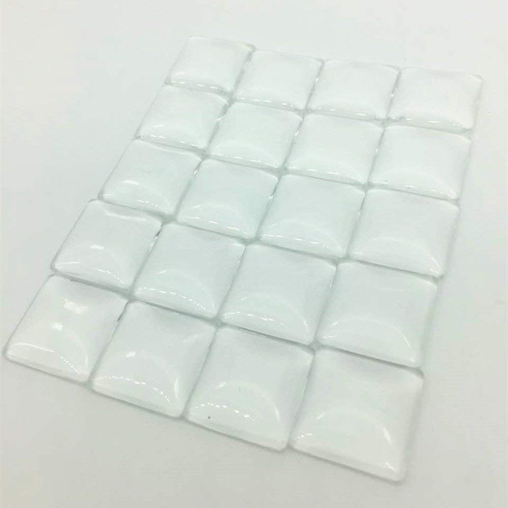 ALL in ONE Flat Back Clear Glass Dome Cabochons Clear Magnifying Cabs Non-calibrated for DIY Photo Pendant Craft Jewelry Making (Mixed Round-12pcs)
