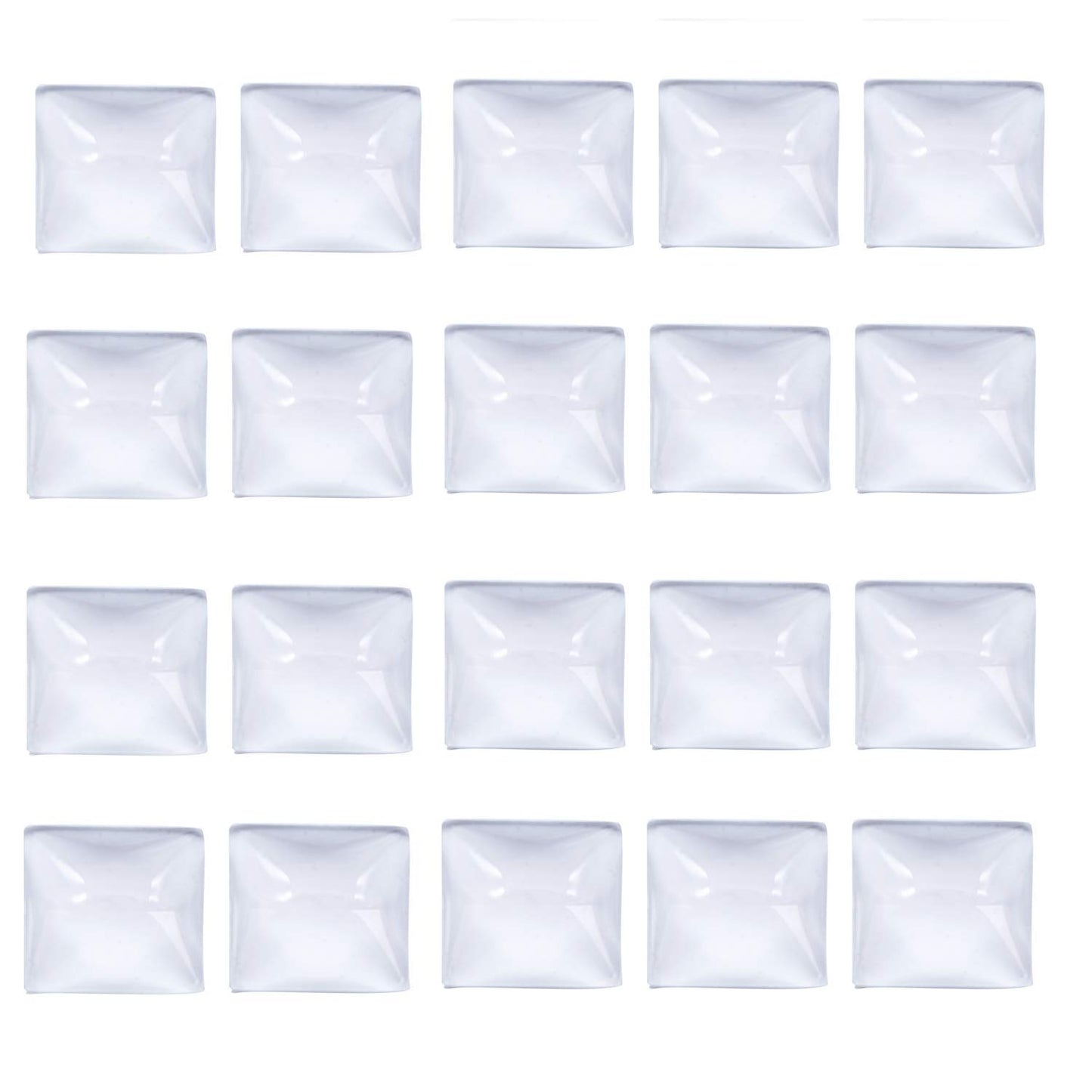 ALL in ONE Flat Back Clear Glass Dome Cabochons Clear Magnifying Cabs Non-calibrated for DIY Photo Pendant Craft Jewelry Making (Mixed Round-12pcs)